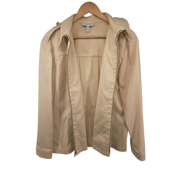St. John Sport By Marie Gray Womens Beige Jacket L - Picture 8 of 11